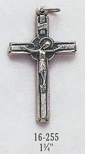 Oxidized Silver Rosary Crucifix 1-3/4" - Gerken's Religious Supplies