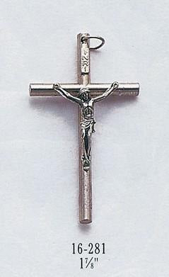 Oxidized Silver Rosary Crucifix 1-7/8" - Gerken's Religious Supplies