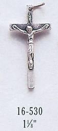 Oxidized Silver Rosary Crucifix 1-1/8" - Gerken's Religious Supplies