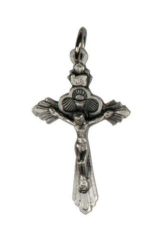 Oxidized Silver Rosary Crucifix 1-1/2" - Gerken's Religious Supplies