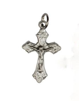 Oxidized Silver Wristwatch Crucifix 1-1/2" - Gerken's Religious Supplies