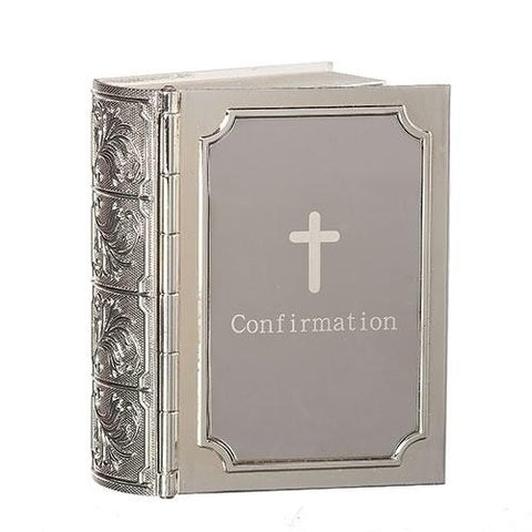 Bible Shaped Confirmation Keepsake Box - Gerken's Religious Supplies