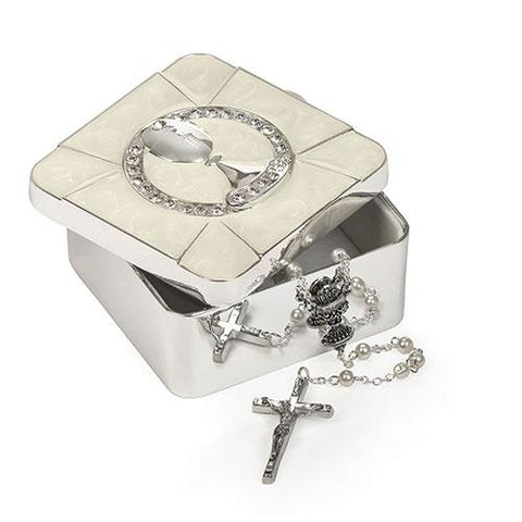 Pearl Finish First Communion Keepsake Box - Gerken's Religious Supplies