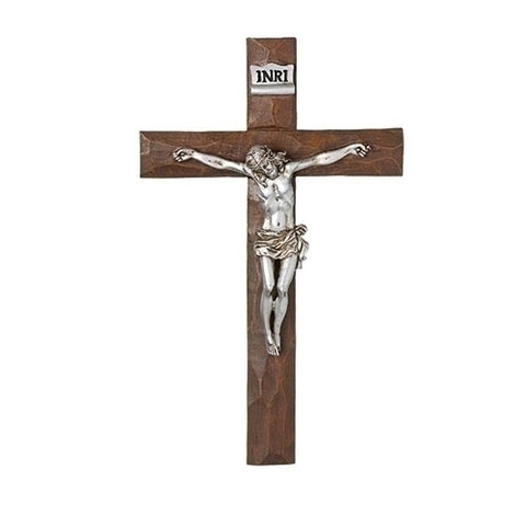 11.5" Silver Crucifix  - Gerken's Religious Supplies