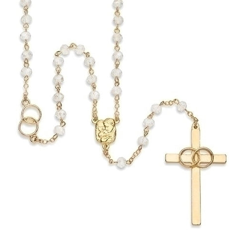 Gerken's Religious Supplies - Gold Wedding Rosary in Velvet Box