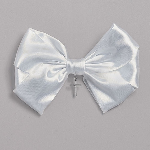 Communion Hair Bow with Cross  - Gerken's Religious Supplies