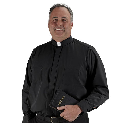 Roomey Toomey™ Long Sleeved Tab Collar Clergy Shirt - Gerken's Religious Supplies