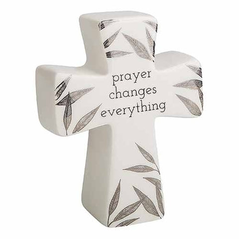 Silver Prayer Standing Cross - Gerken's Religious Supplies
