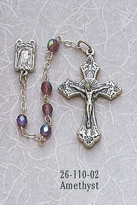Amethyst Glass Bead Children's Rosary - Gerken's Religious Supplies