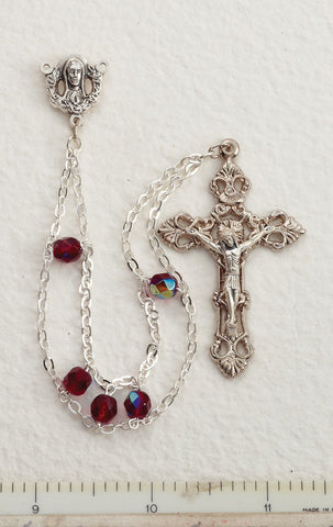 Garnet Ladder Rosary - Gerken's Religious Supplies
