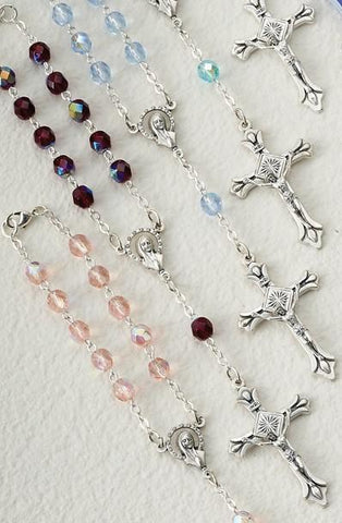 Garnet Auto Rosary - Gerken's Religious Supplies