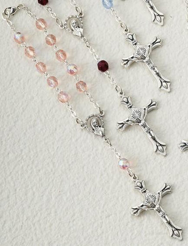Pink Auto Rosary - Gerken's Religious Supplies