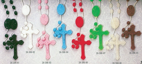 Pink Plastic Cord Rosary - Gerken's Religious Supplies