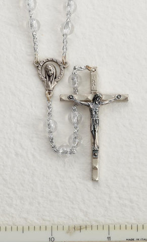 Clear Plastic Bead Rosary - Gerken's Religious Supplies