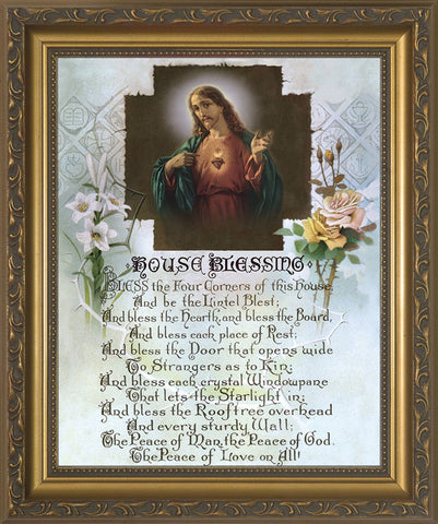 House Blessing Framed Art - 12" X 16" - Gerken's Religious Supplies