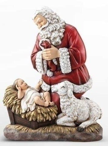 24" Kneeling Santa Figure - Gerken's Religious Supplies