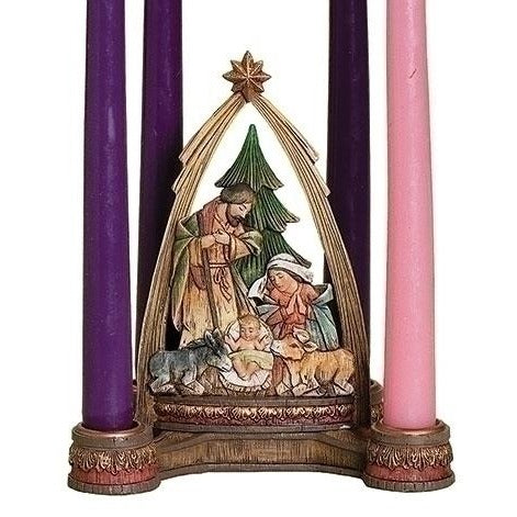 Nativity Advent Candle Holder with Arch
