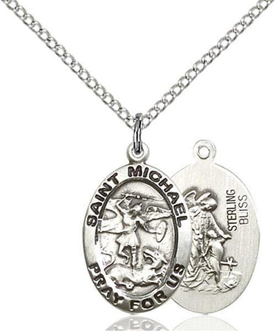 St. Michael The Archangel Sterling Silver Pendant - Gerken's Religious Supplies