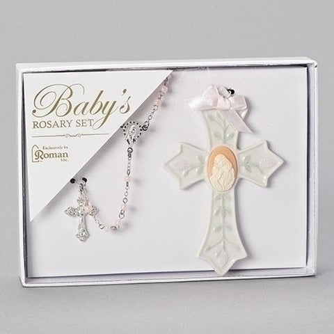 Baby Girl Rosary and Cross Set - Gerken's Religious Supplies