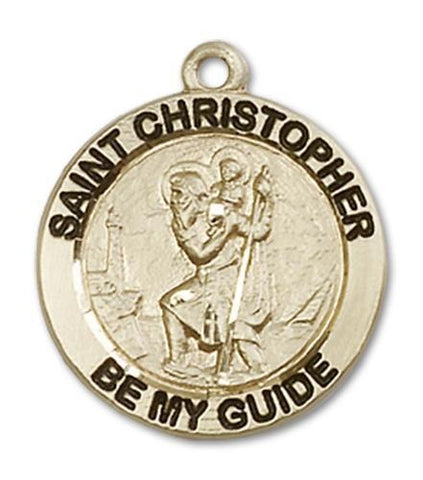 St. Christopher 14kt Gold Medal - Gerken's Religious Supplies