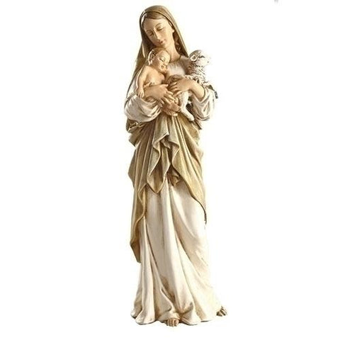 Madonna & Child with Lamb 12" Statue - Gerken's Religious Supplies