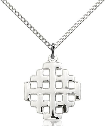 Jerusalem Cross Sterling Silver Pendant - Gerken's Religious Supplies