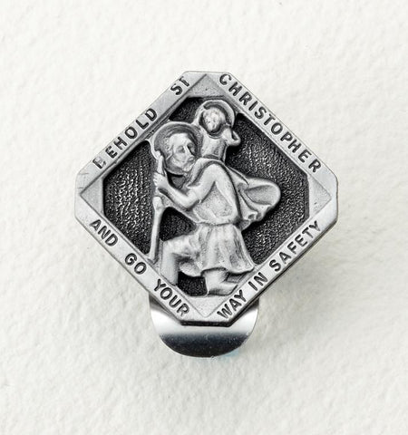 St. Christopher Auto Visor Clip - Gerken's Religious Supplies