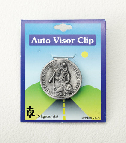 St. Christopher Auto Visor Clip - Gerken's Religious Supplies