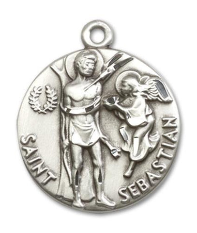St. Sebastian Sterling Silver Medal - Gerken's Religious Supplies