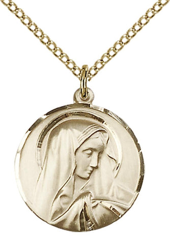 Sorrowful Mother Gold Filled Pendant - Gerken's Religious Supplies