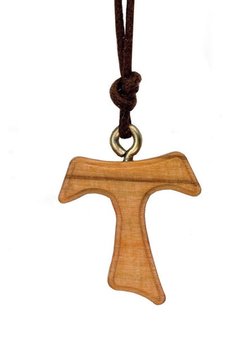 Small Olive Wood Tau Cross - Gerken's Religious Supplies