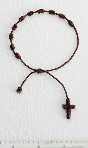 Brown Cord Rosary Bracelet - Gerken's Religious Supplies