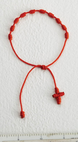 Orange Cord Rosary Bracelet - Gerken's Religious Supplies