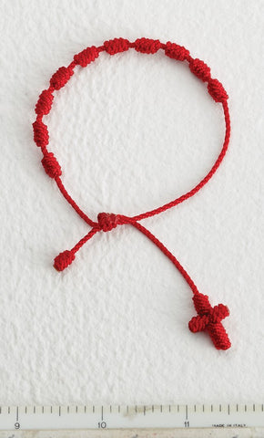 Red Cord Rosary Bracelet - Gerken's Religious Supplies