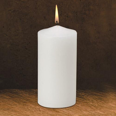 Plain White Pillar Candle 3" x 6" - Gerken's Religious Supplies