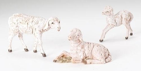 White Sheep 5" Nativity Figure Set - Gerken's Religious Supplies