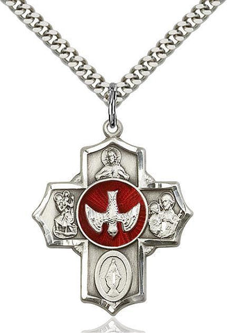 5-Way Sterling Silver Pendant - Gerken's Religious Supplies