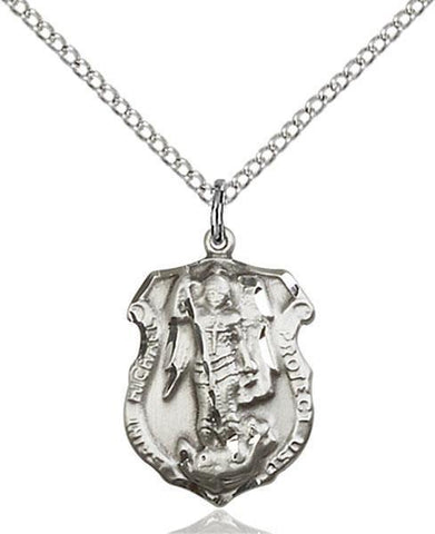 St. Michael The Archangel Sterling Silver Pendant - Gerken's Religious Supplies