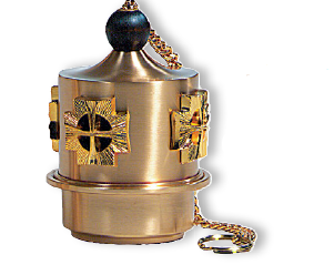 Short Cylindrical Censer & Boat Set - Gerken's Religious Supplies