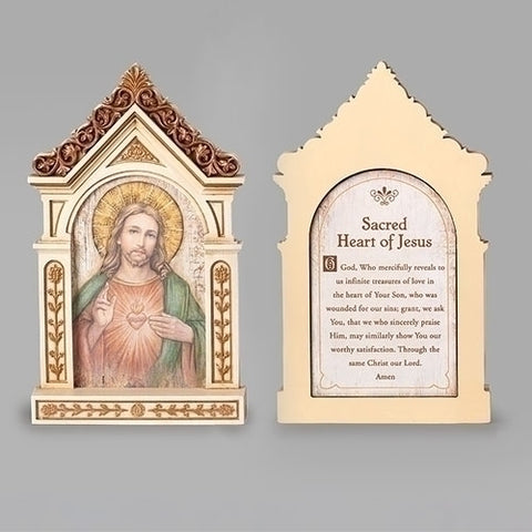 Sacred Heart Table Top Shrine 6.25"H  - Gerken's Religious Supplies