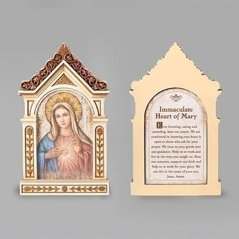 Immaculate Heart Table Top Shrine 6.25"H  - Gerken's Religious Supplies