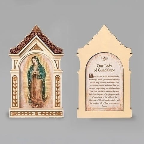 Our Lady Of Guadalupe Table Top Shrine 6.25"H  - Gerken's Religious Supplies