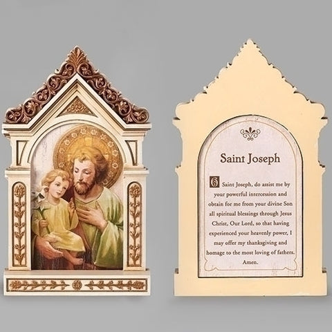 St Joseph Table Top Shrine 6.25"H  - Gerken's Religious Supplies