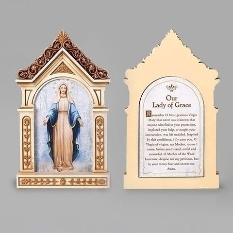 Our Lady Of Grace Table Top Shrine 6.25"H  - Gerken's Religious Supplies