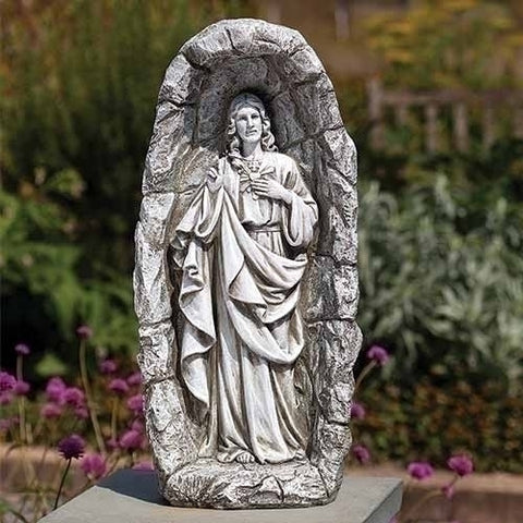 18.5" LED Sacred Heart Garden Statue - Gerken's Religious Supplies