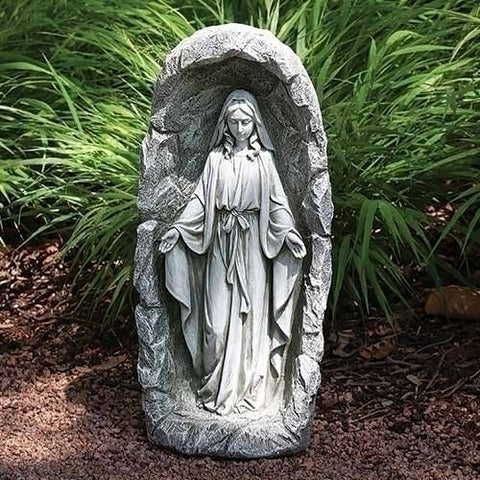 18.5" LED Our Lady of Grace Garden Statue - Gerken's Religious Supplies