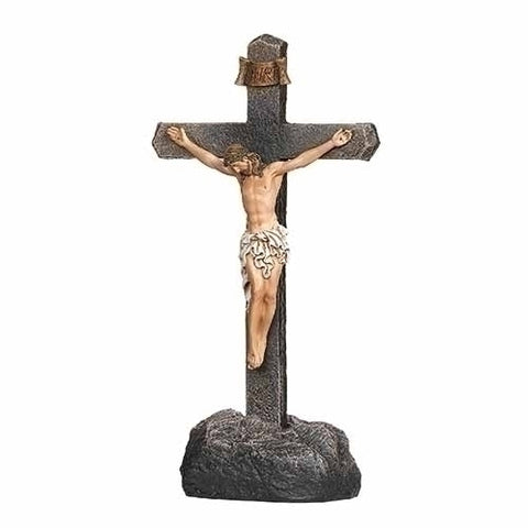 Crucifix In Rock Black - Gerken's Religious Supplies