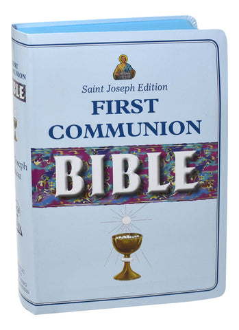 St. Joseph First Communion Bible, New Catholic Version - Blue - Gerken's Religious Supplies