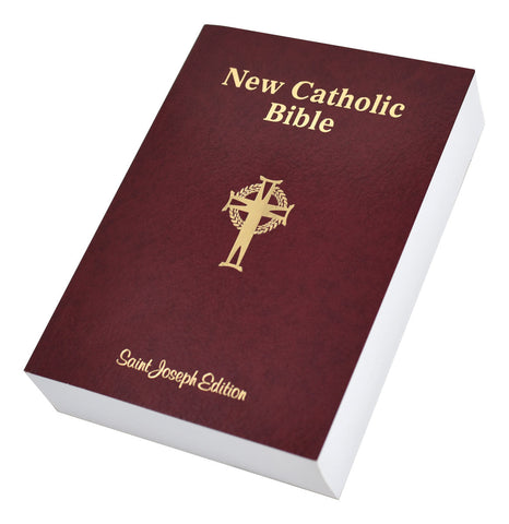 St. Joseph New Catholic Bible, Giant Type - Burgundy Paperback - Gerken's Religious Supplies