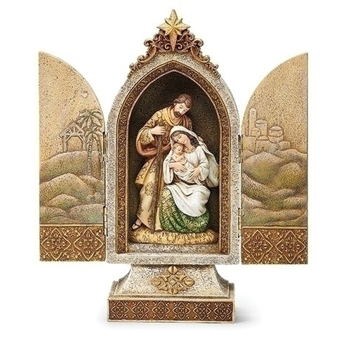 Holy Family Triptych 12.25"H  - Gerken's Religious Supplies